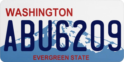 WA license plate ABU6209