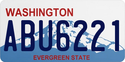WA license plate ABU6221