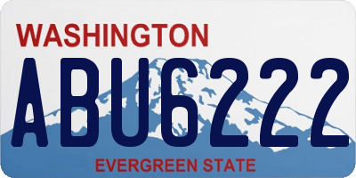 WA license plate ABU6222