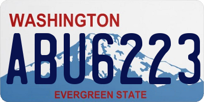 WA license plate ABU6223
