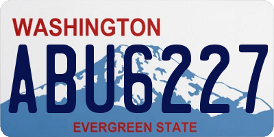 WA license plate ABU6227