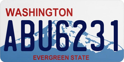 WA license plate ABU6231