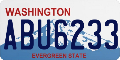 WA license plate ABU6233