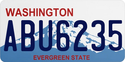 WA license plate ABU6235