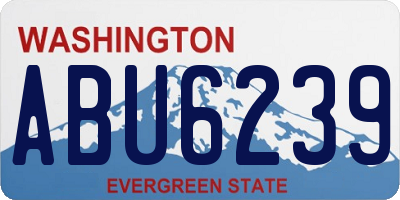 WA license plate ABU6239