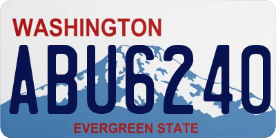 WA license plate ABU6240