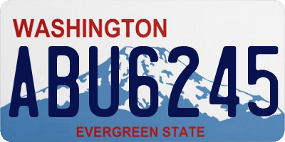 WA license plate ABU6245