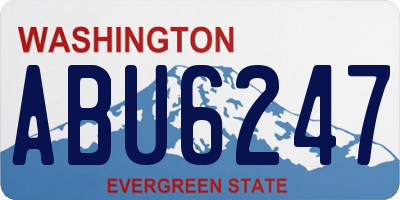 WA license plate ABU6247
