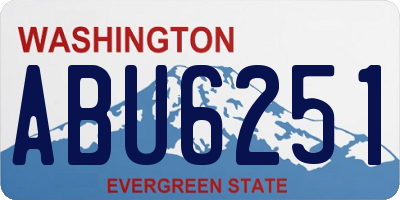 WA license plate ABU6251
