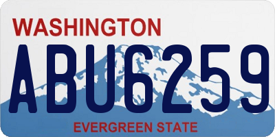 WA license plate ABU6259