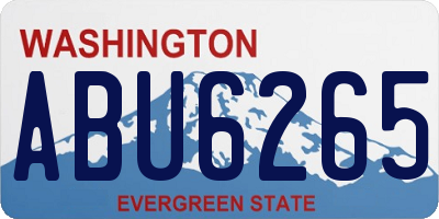 WA license plate ABU6265
