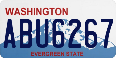 WA license plate ABU6267