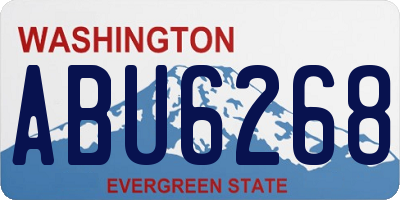 WA license plate ABU6268