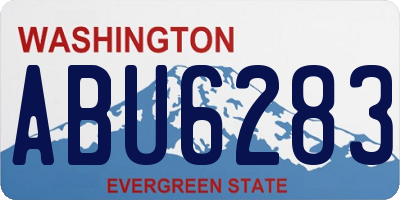 WA license plate ABU6283