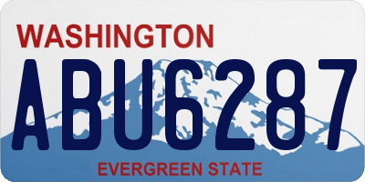 WA license plate ABU6287