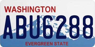 WA license plate ABU6288