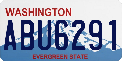 WA license plate ABU6291