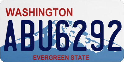 WA license plate ABU6292