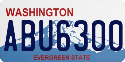 WA license plate ABU6300