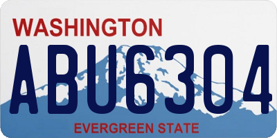 WA license plate ABU6304