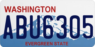 WA license plate ABU6305