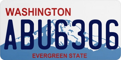 WA license plate ABU6306