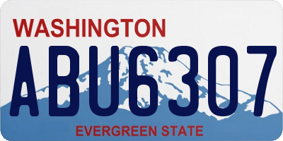 WA license plate ABU6307