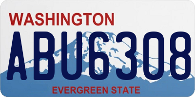 WA license plate ABU6308