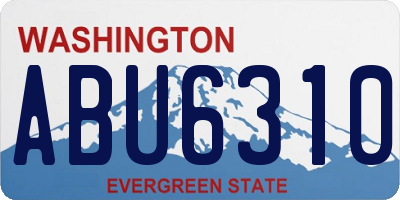 WA license plate ABU6310