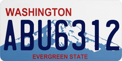 WA license plate ABU6312
