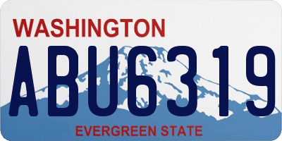 WA license plate ABU6319