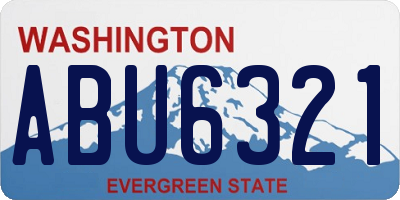 WA license plate ABU6321