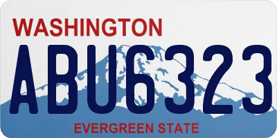 WA license plate ABU6323