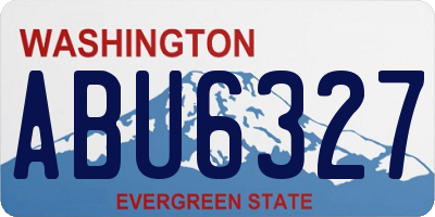 WA license plate ABU6327