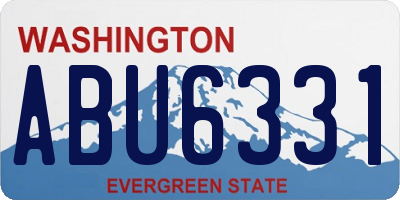 WA license plate ABU6331