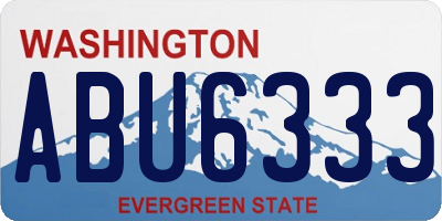 WA license plate ABU6333