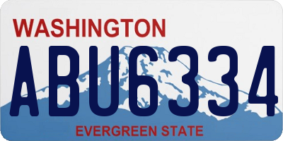 WA license plate ABU6334