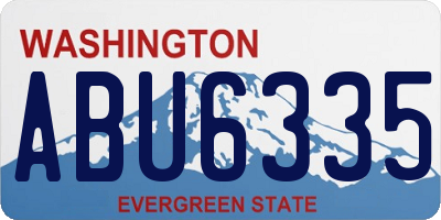 WA license plate ABU6335
