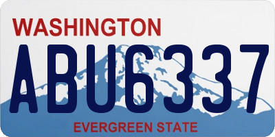 WA license plate ABU6337