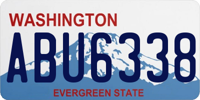 WA license plate ABU6338