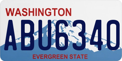 WA license plate ABU6340