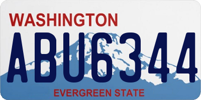 WA license plate ABU6344