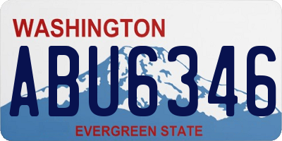 WA license plate ABU6346