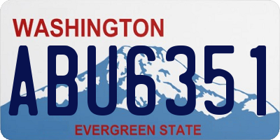 WA license plate ABU6351