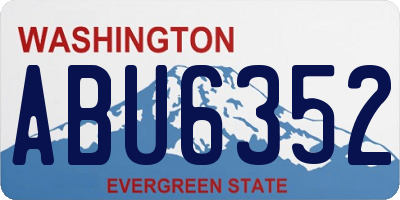 WA license plate ABU6352