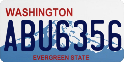 WA license plate ABU6356
