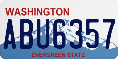 WA license plate ABU6357