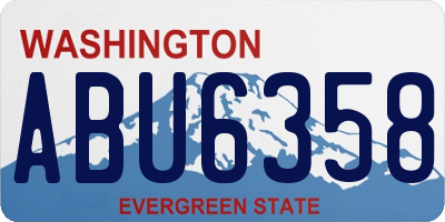 WA license plate ABU6358