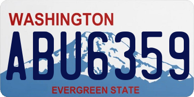 WA license plate ABU6359