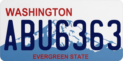 WA license plate ABU6363